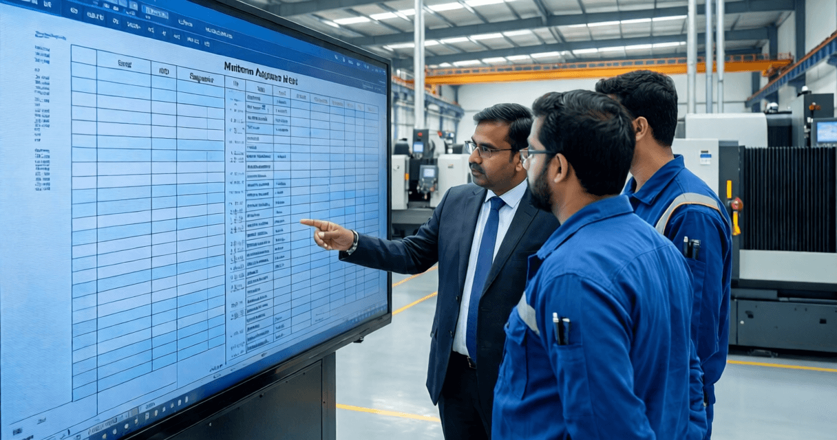 Expert technician diagnosing complex industrial machinery failure on a modern factory floor.